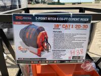 TMG StanForge-TCM5, 5 Cu-Ft 3-Point Hitch Cement Mixer, H38