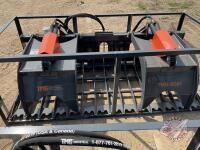 TMG StanForge-SG84, 84'' Skid Steer Rock Skeleton Grapple Attachment, H38