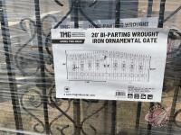 TMG StanForge-MG20 20-ft Bi-Parting Deluxe Wrought Iron Ornamental Gate, H38