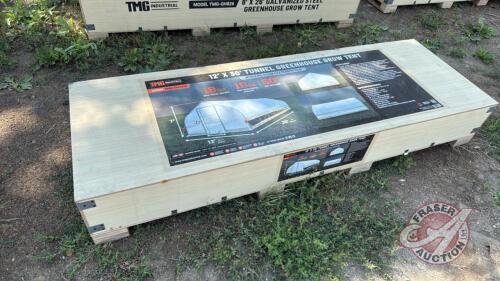 TMG StanForge-GH1230 12' x 30' Tunnel Greenhouse Grow Tent w/6 Mil Clear EVA Plastic Film, H38