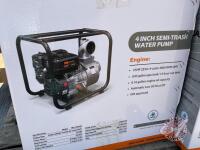 TMG StanForge-100TWP 352 GPM 4" Semi-Trash Water Pump with 7.5 HP Gas Engine, H38