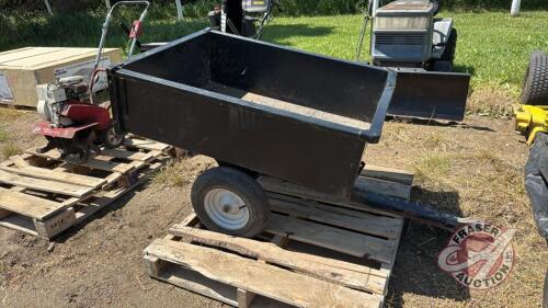 single axle metal yard wagon, H72