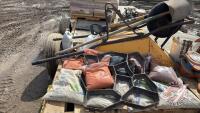 Pallet of cement tools and accessories, H47