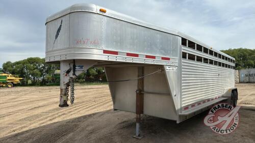 2003 Featherlite aluminum tandem axle stock trailer VIN# 4FGL024223C058693 Owner: Casey R McCuaig Seller: Fraser Auction Service Ltd ____________________________________________ H82 ****TOD****