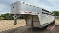 2003 Featherlite aluminum tandem axle stock trailer VIN# 4FGL024223C058693 Owner: Casey R McCuaig Seller: Fraser Auction Service Ltd ____________________________________________ H82 ****TOD****