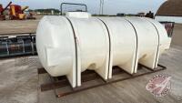 1200-gal poly fertilizer tank on metal skid with valve H99
