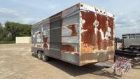 Homemade 8'X20' tandem axle steel enclosed trailer , No TOD H118