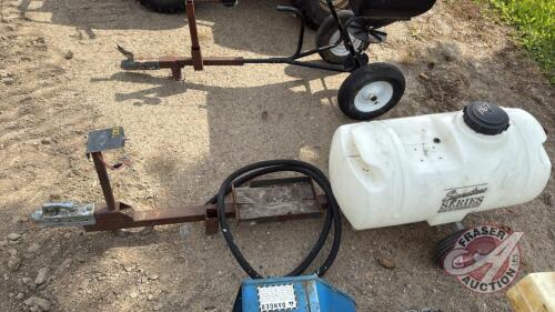 25 gal sprayer tank on wagon, no pump or booms, H67