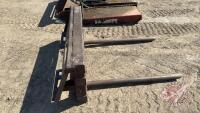 2 prong bale fork skid steer mount, H126