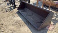 8' smooth edge material bucket skidsteer mount, H126