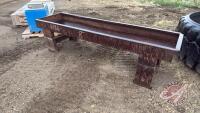 8' metal feed trough H186