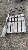 3' gate 1" tubing on steel post, H186