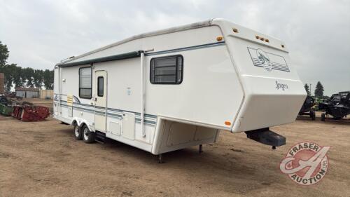 1997 32' Jayco Designer Series tandem axle 5th wheel camper trailer H162 VIN# 1UJCJ02RXV1K20222 Owner: Douglas B Cook Seller: Fraser Auction Service Ltd ___________________________________________ ***KEY & TOD***