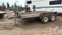12' Tandem Axle flat deck utility trailer, VIN# 59028147, OWNER: Cori Chambers, Seller: Fraser Auction Service Ltd._____________________________________**TOD** H173