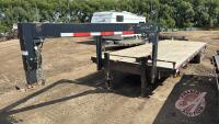 26' Homemade tandem axle gooseneck flat deck trailer Safetied H149 Owner: SGB Agronomics Ltd Seller: Fraser Auction Service Ltd __________________________________________ ***TOD & Safety***