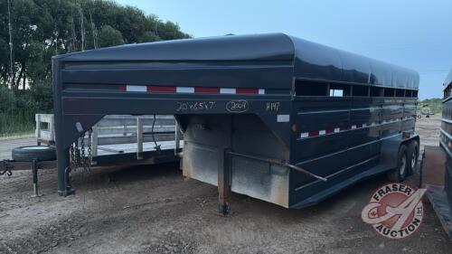 2004 Duncan 20' tandem axle stock trailer, H147, VIN# 2D9AJA5B83R060987 Owner: Denis C Fouillard Seller: Fraser Auction Service Ltd _______________________________________________ ***TOD***