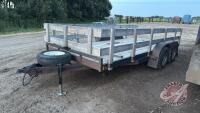 2004 Darco16' tandem axle flat deck Utility trailer, H150 VIN# 2D9FSE2B04R108238 Owner: Calvin N Melnyk Seller: Fraser Auction Service Ltd____________________________________***TOD***