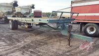 24' s/a highboy flat deck wagon, H99