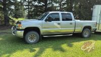 2004 GMC Sierra 2500 HD SLE Crew cab pickup truck, 181,479 km showing, VIN: 1GTHK23214F188472, Owner: Trevor R Halwas, Seller: Fraser Auction ______________________