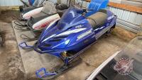 Yamaha SRX700 Triple snowmobile, S/N: 8DW-008424