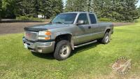 2003 GMC Sierra 2500 HD SLE pickup truck, 361,601 km showing, VIN: 1GTHK29143E159230, Owner: Trevor R Halwas, Seller: Fraser Auction _____________________