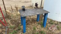46"x 30 welding table with 2 vise H84