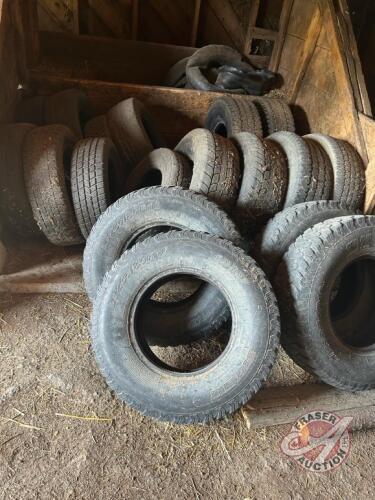 approx 30 used tires of different sizes