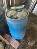 poly barrel and (3) mineral tubs