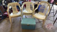 Lawn chairs and Coleman cooler