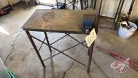30&rdquo;x16&rdquo; metal shop table