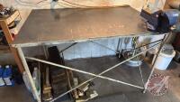 60&rdquo;x38&rdquo; metal shop bench
