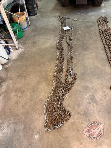 Pail of logging chains