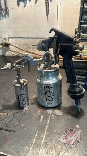 Pneumatic paint guns