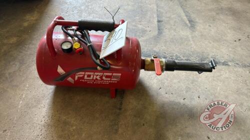 Force portal air tank with bead blaster