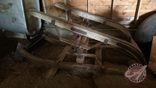 Horse drawn wooden Sleigh rails