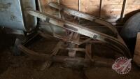 Horse drawn wooden Sleigh rails