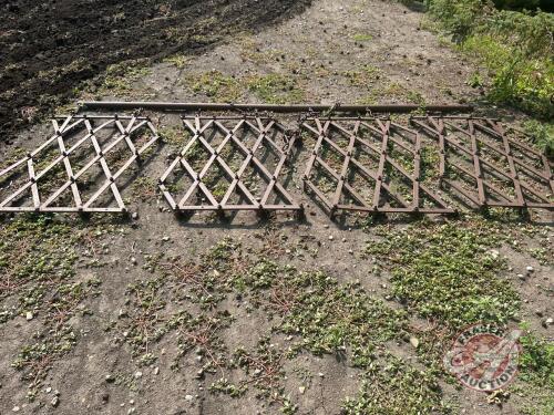4 section diamond harrow with drag bar