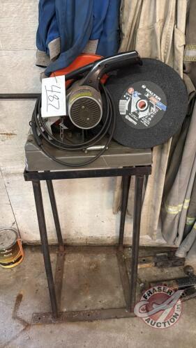 Makita chop saw on shop-built stand