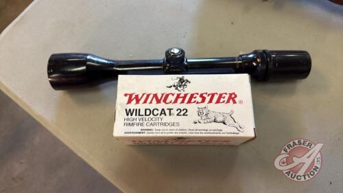 Box of Winchester wild cat .22 cal