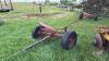 4-wheel farm wagon converted to header transport
