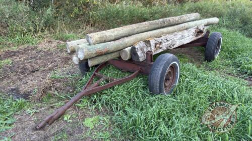 4-wheel wagon with 7 treated posts up to 12&rsquo; long
