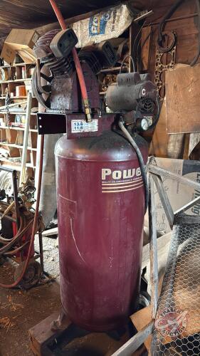 Powell upright air compressor