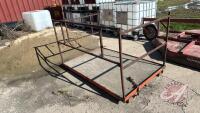 Pallet fork mount workstation man lift cage
