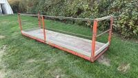 Pallet fork mount workstation man lift cage