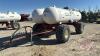 Twin 1000gal NH3 tanks on HD Johnson Welding 4-wheel wagon (Unit #100)