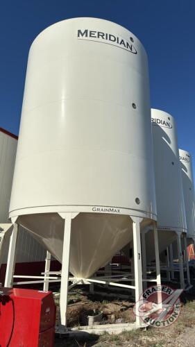 Bin 7 4000 bu Meridian grain max hopper bottom bin, s/n 16201127 (Damaged, see pictures)