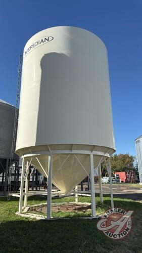 Bin #6 5000 bu Meridian hopper bottom grain bin, s/n 62201601-53983 (Damaged, see pictures)