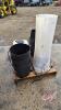 Pallet with auger spouts 13" multiple 8" and a plastic tank - 3
