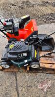 21&rdquo; Yardworks mower with bagger and Artisan 523 2-stage snowblower