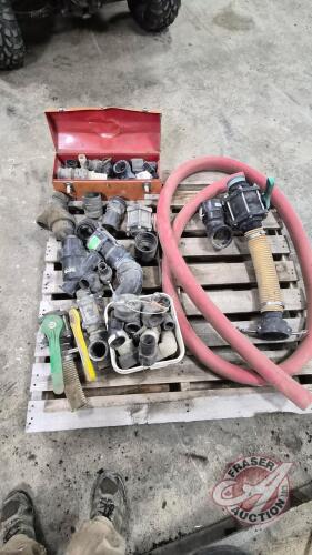 Multiple 3" banjo valves and miscellaneous fittings